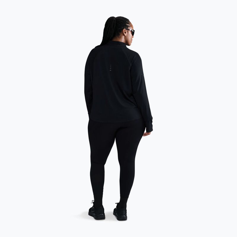 Moteriški bėgimo marškinėliai ilgomis rankovėmis Nike Swift Dri-FIT UV 1/4-Zip Plus Size black 2