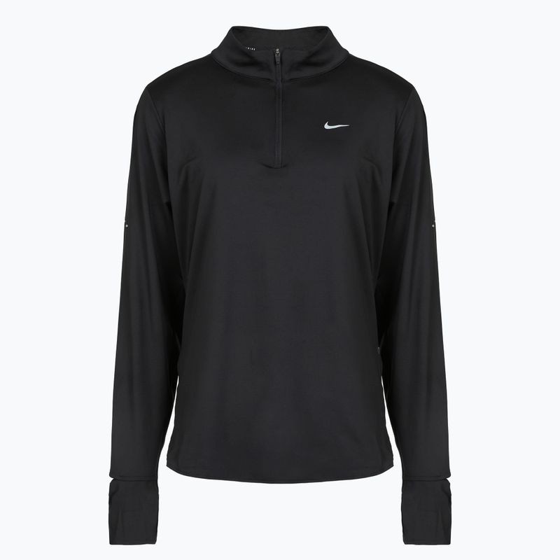 Moteriški bėgimo marškinėliai ilgomis rankovėmis Nike Swift Dri-FIT UV 1/4-Zip Plus Size black 6