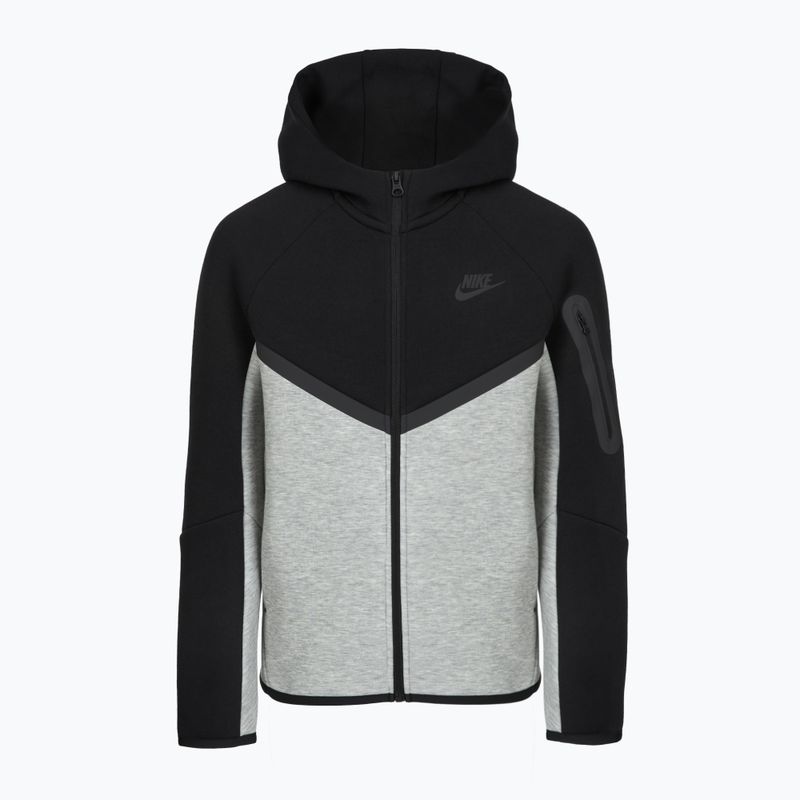 Vaikiškas džemperis Nike Sportswear Tech Fleece Full Zip dark grey heather/black/black/black 9
