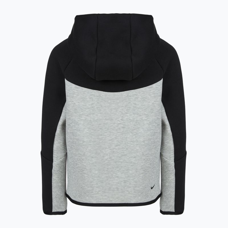 Vaikiškas džemperis Nike Sportswear Tech Fleece Full Zip dark grey heather/black/black/black 10