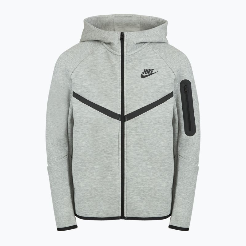 Vaikiški Nike Sportswear Tech Fleece džemperis su užtrauktuku Full-Zip tamsiai pilka heather/juoda/juoda 9