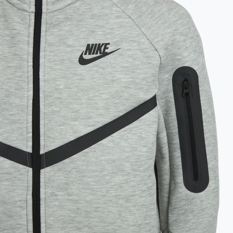 Vaikiški Nike Sportswear Tech Fleece džemperis su užtrauktuku Full-Zip tamsiai pilka heather/juoda/juoda 11