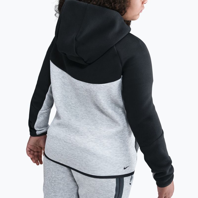 Vaikiškas džemperis Nike Sportswear Tech Fleece Full-Zip dark grey heather/black/black/black 5
