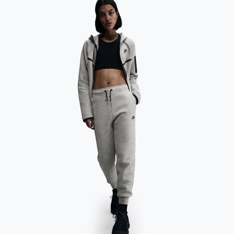 Moteriškos kelnės Nike Sportswear Tech Fleece Mid-Rise dark grey heather/black 2