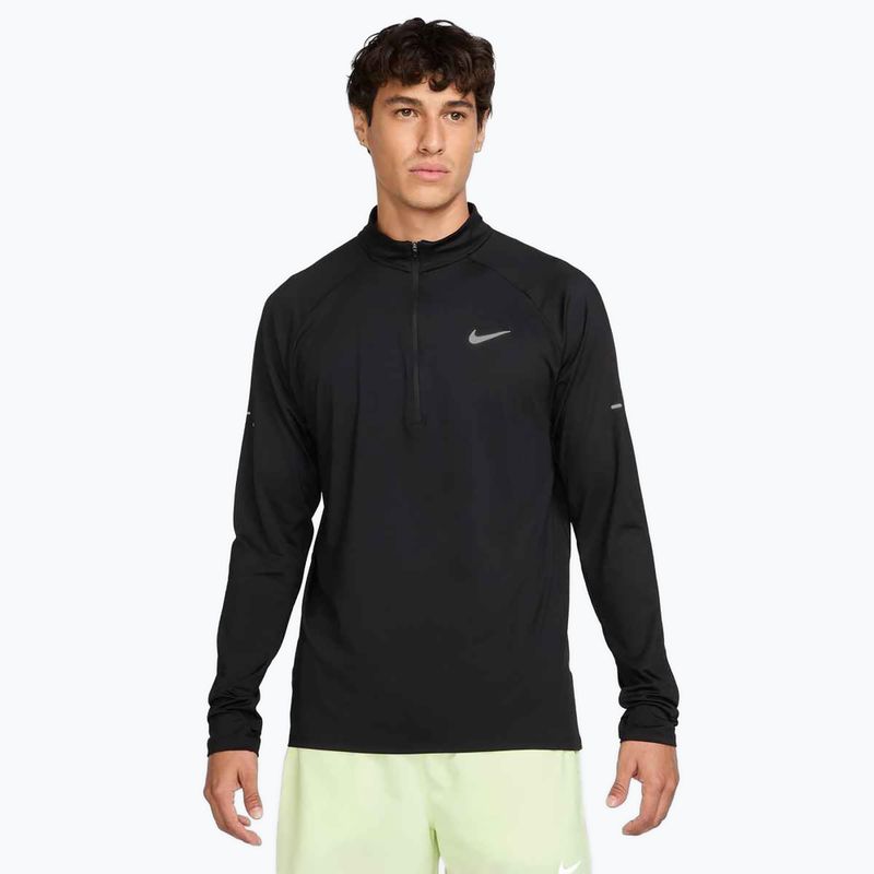 Vyriški "Nike Stride 1/4 Zip Dri-Fit" bėgimo marškinėliai juoda