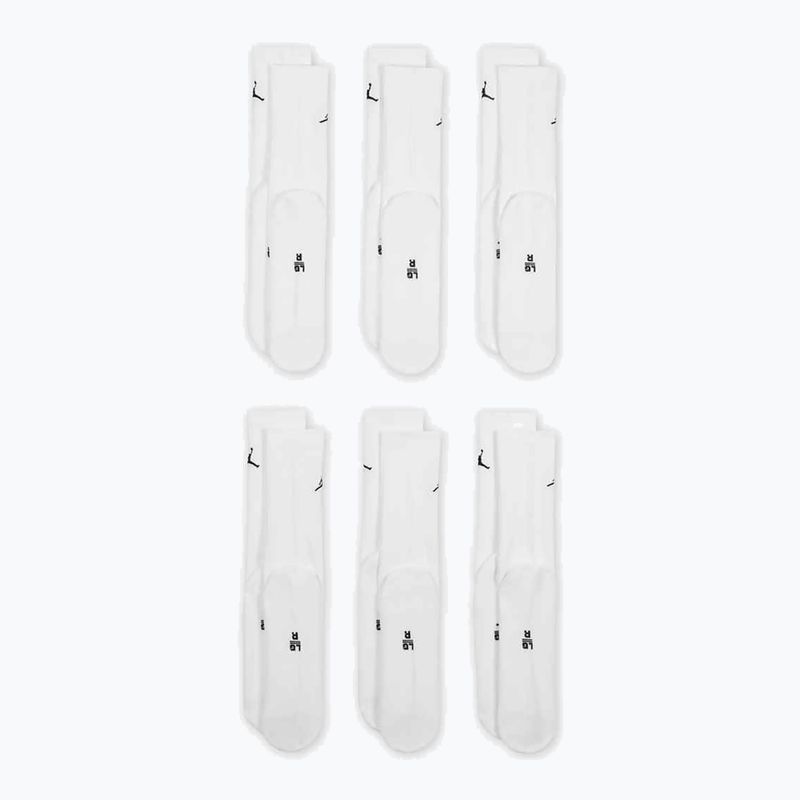 Kojinės Nike Jordan Everyday Cushioned Crew, 6 poros, white/black 2