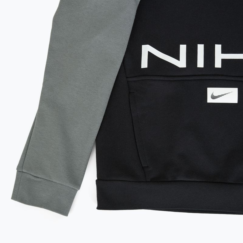 Nike Multi Dri-FIT vaikiški marškinėliai juoda/dūmų pilka/balta 3