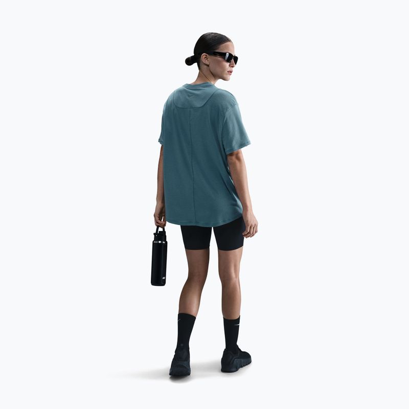 Moteriški marškinėliai Nike One Relaxed Dri-Fit smokey blue/black 3