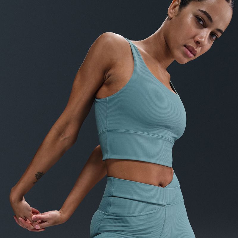 Sportinė liemenėlė Nike Zenvy Rib Light Support smokey blue/white 5