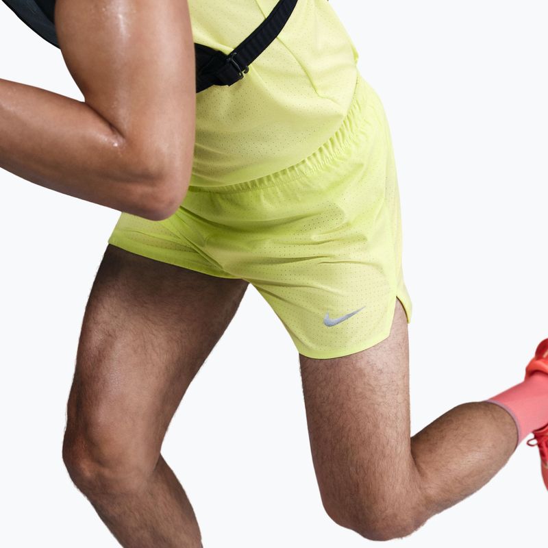 Vyriški bėgimo šortai Nike Fast Dri-Fit Brief Lined 3" light lemon twist/black 6