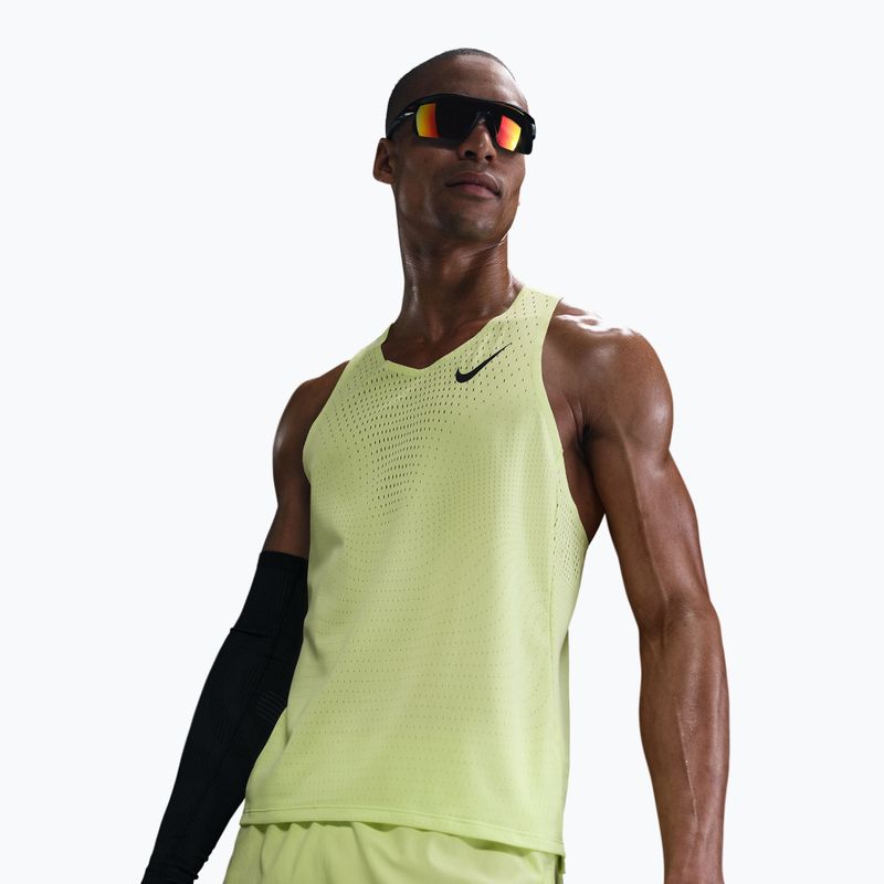 Vyriški bėgimo marškinėliai Nike AeroSwift Dri-Fit ADV light lemon twist/black 4