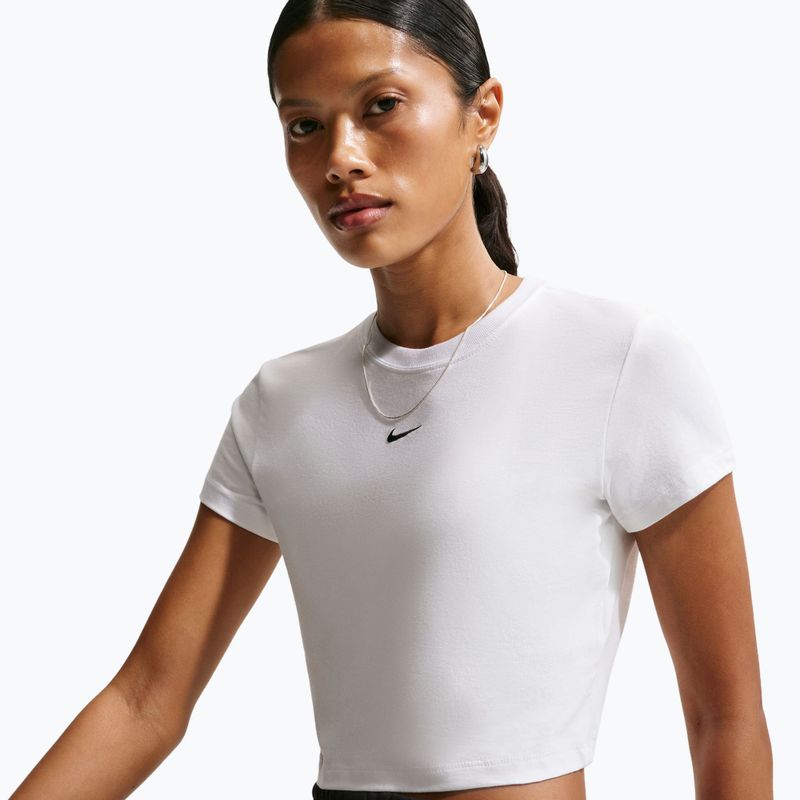 Moteriški marškinėliai Nike Sportswear Chill Knit white/black 4