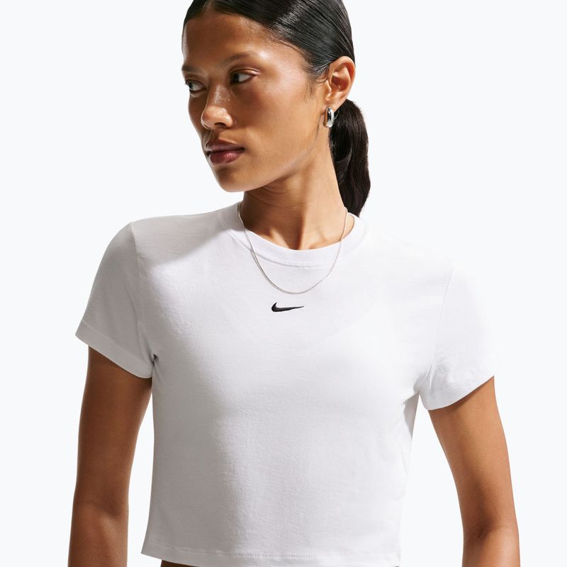 Moteriški marškinėliai Nike Sportswear Chill Knit white/black 5