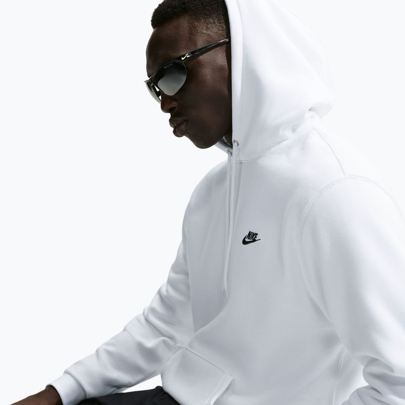 Vyriškas džemperis Nike Club Pullover Hoodie white/white/black 4
