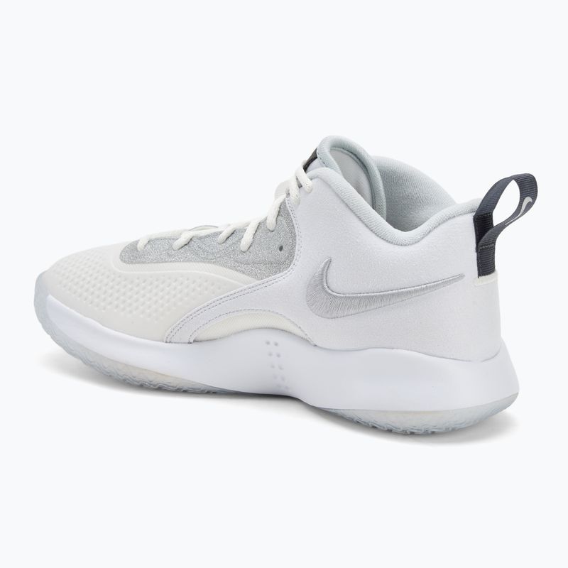 Nike Hyperset 2 SE tinklinio bateliai smmit balta/metalinis sidabras/ gryna platina 3