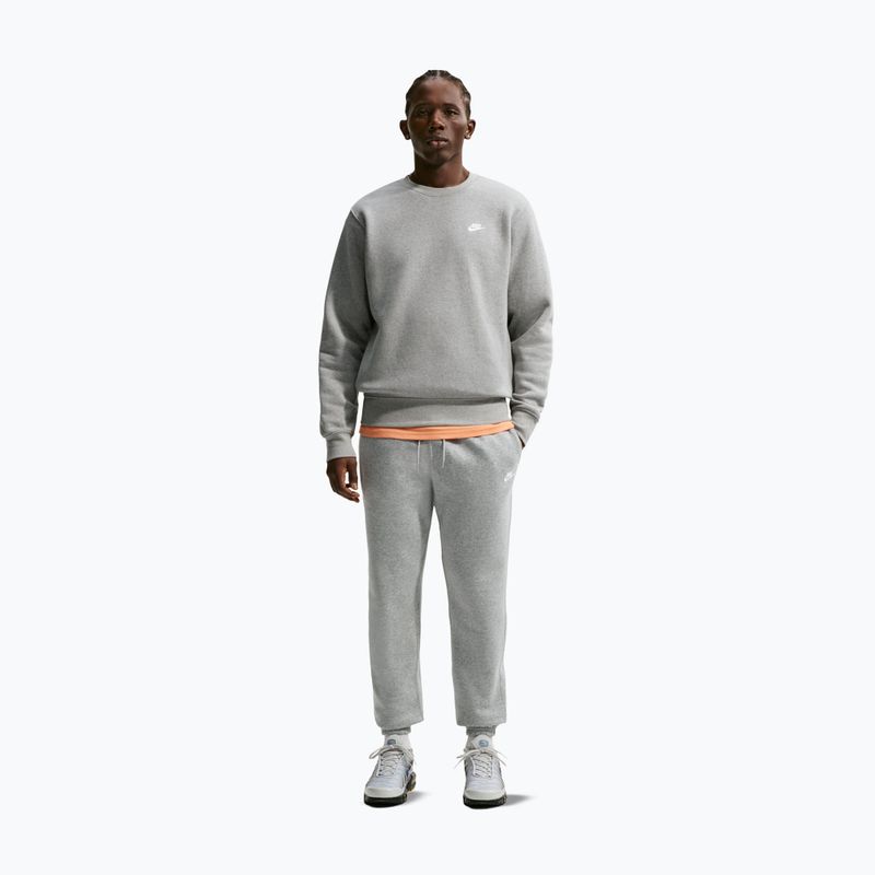 Vyriškos kelnės Nike Club Cuffed Brushed dark grey heather/light smoke grey/white 2