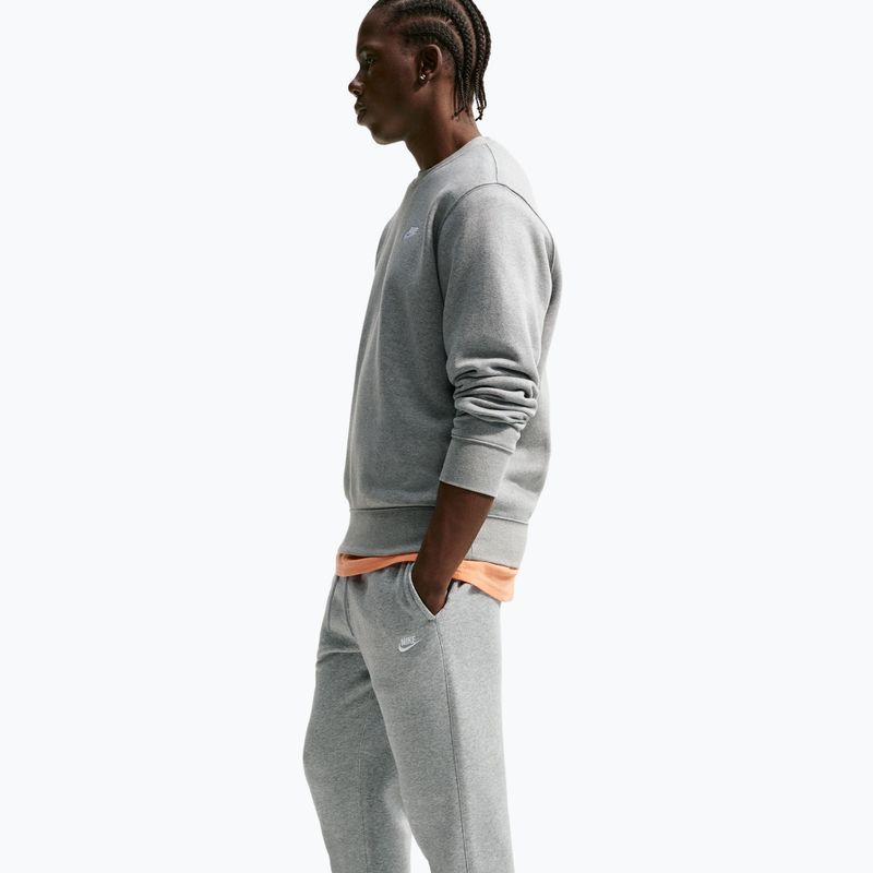 Vyriškos kelnės Nike Club Cuffed Brushed dark grey heather/light smoke grey/white 4