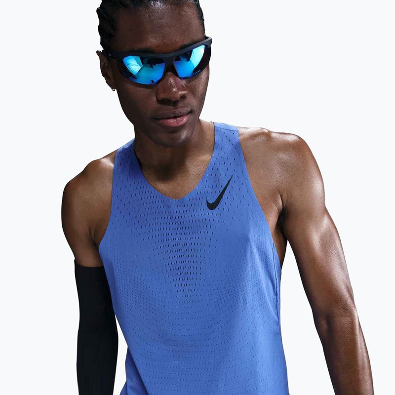 Vyriški bėgimo marškinėliai Nike AeroSwift Dri-Fit ADV comet blue / black 4
