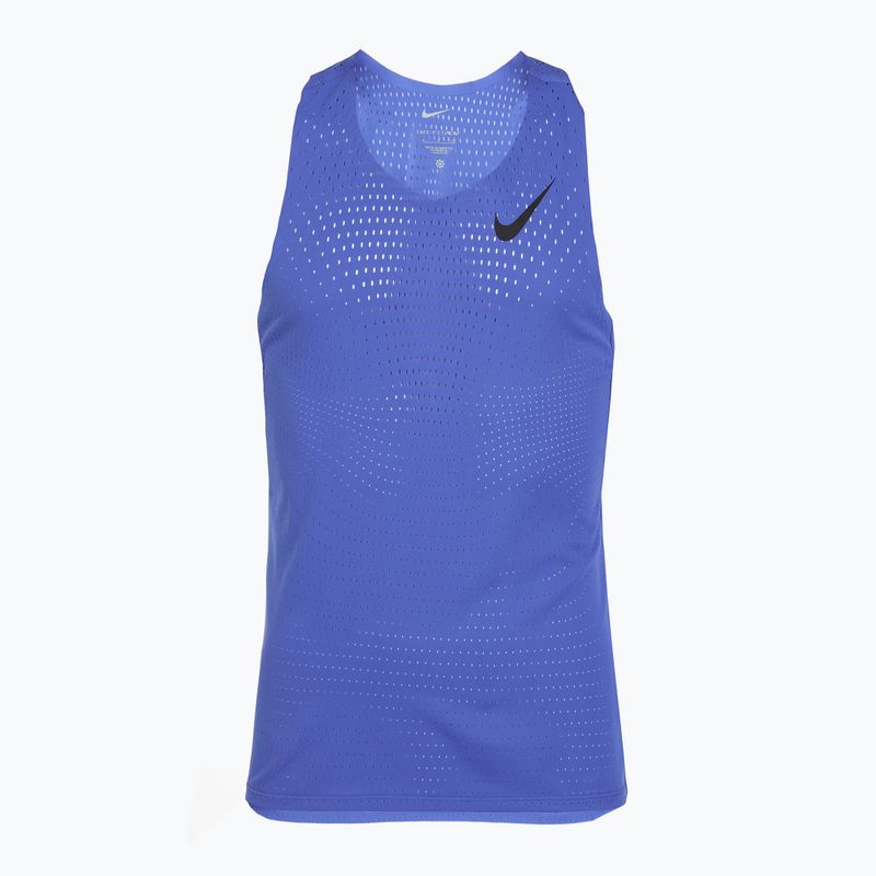 Vyriški bėgimo marškinėliai Nike AeroSwift Dri-Fit ADV comet blue / black 7