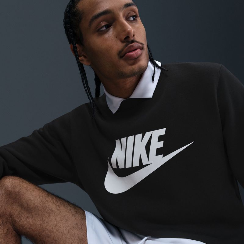 Vyriškas džemperis Nike Sportswear Club Graphic Fleece Crew black/white 6