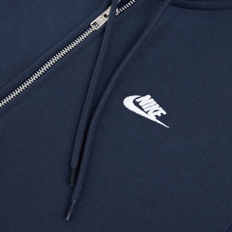 Vyriška Nike Club striukė su gobtuvu obsidiano/obsidiano/baltos spalvos 8