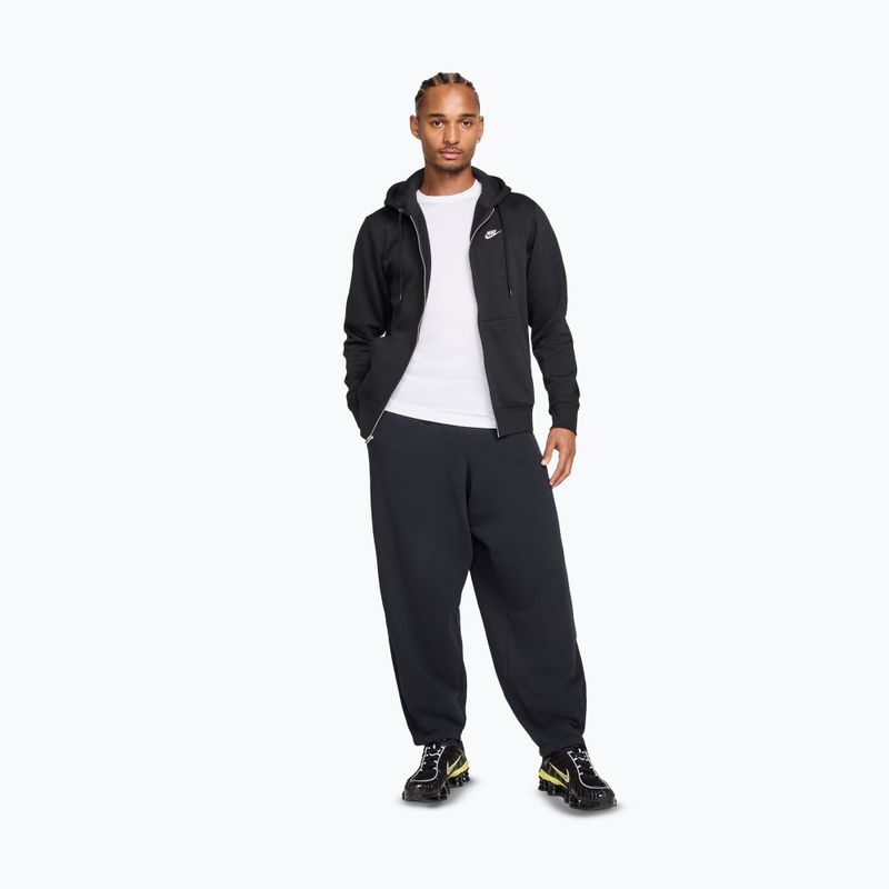Vyriškas džemperis Nike Club Full Zip Hoodie black/black/white 2
