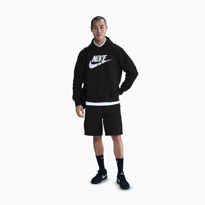 Vyriškas džemperis Nike Club Pullover Hoodie black/black/white 2