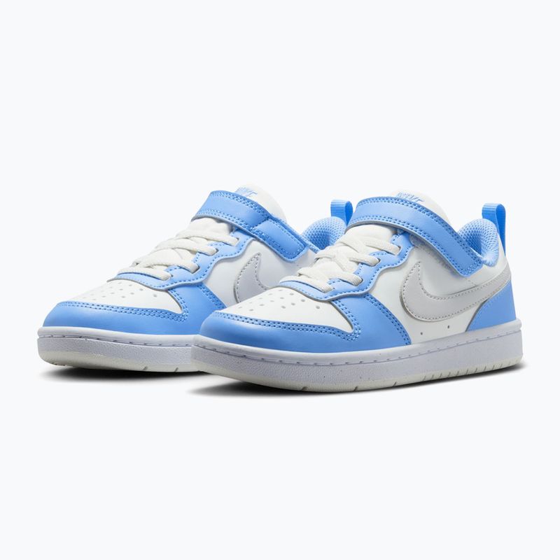 Vaikiški batai Nike Court Borough Low Recraft summit white/cobalt pulse/vast grey 3