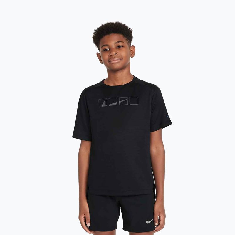 Nike Multi Tech Dri-Fit vaikiški marškinėliai juoda/juoda
