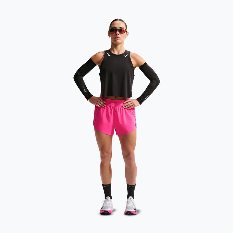 Moteriški bėgimo šortai Nike AeroSwift Dri-Fit ADV Mid-Rise 3" hyper pink/black 2