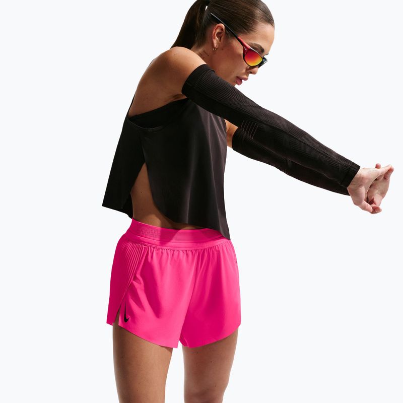 Moteriški bėgimo šortai Nike AeroSwift Dri-Fit ADV Mid-Rise 3" hyper pink/black 4