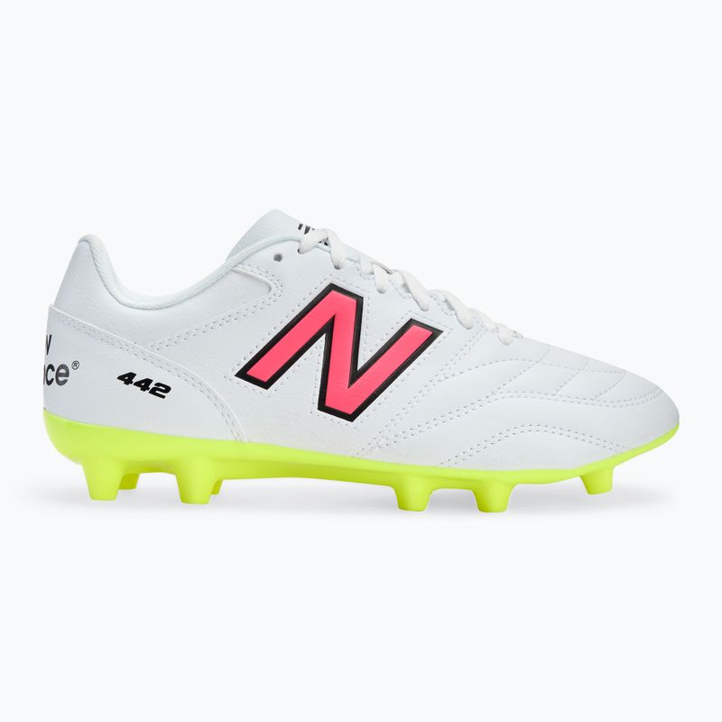 Vyriški futbolo batai New Balance 442's Academy V2 FG white/lime 2