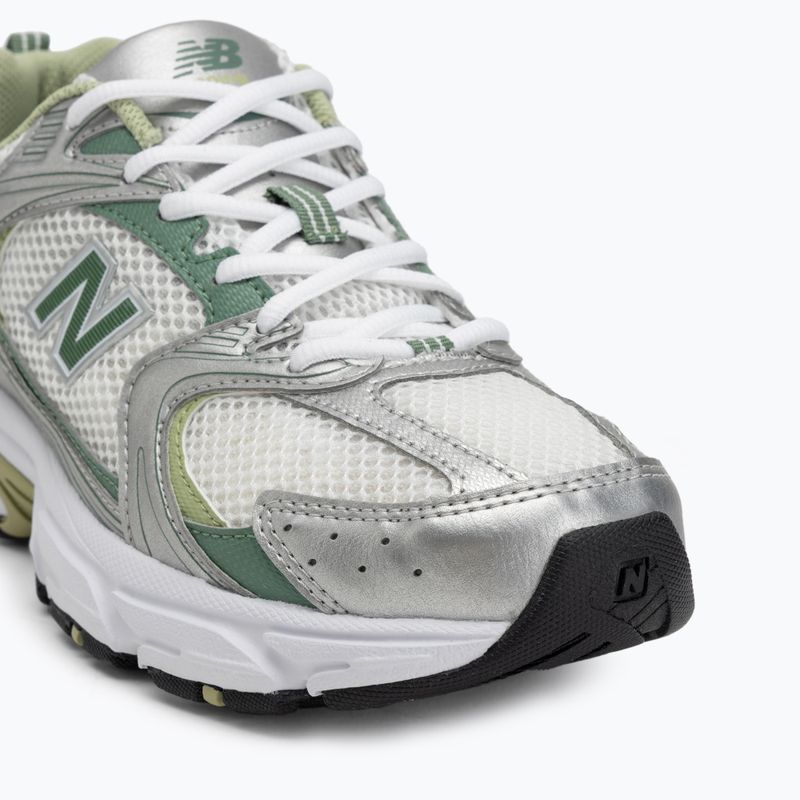 New Balance 530 sidabrinio metalo/žalios spalvos bateliai 7