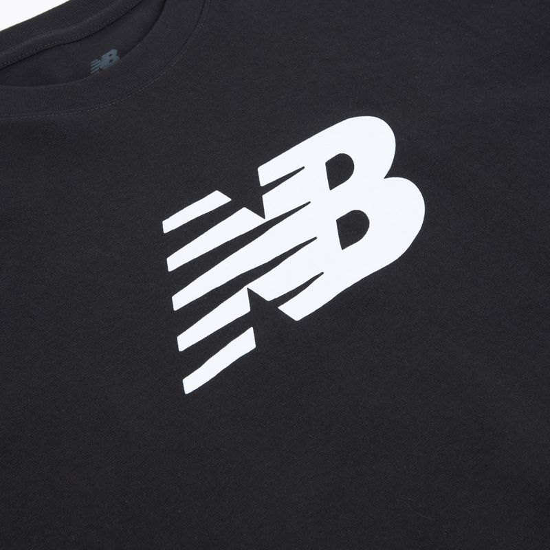 Moteriški marškinėliai New Balance Sport Jersey Relaxed Logo black/white 3