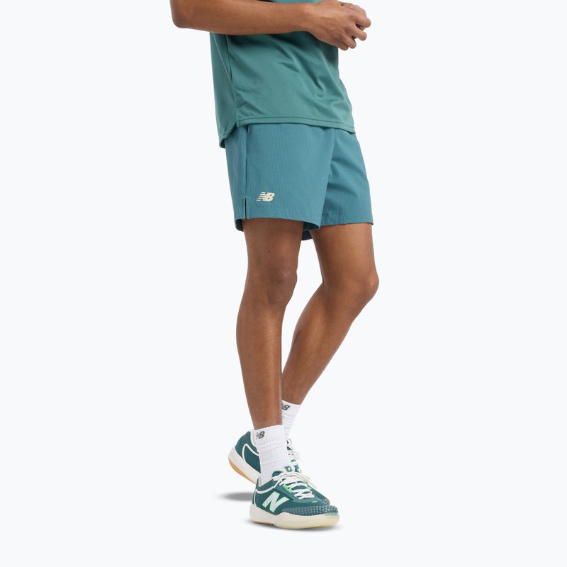 Vyriški teniso šortai New Balance Tournament Seersucker Short new spruc 5