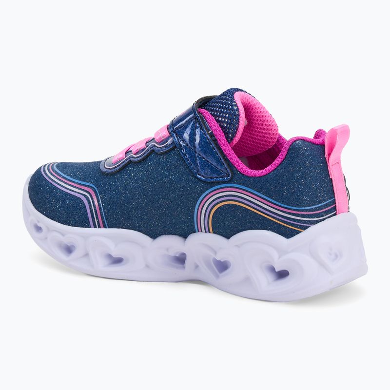 Vaikiški batai SKECHERS Heart Lights Retro Hearts navy leather/multi trim 3