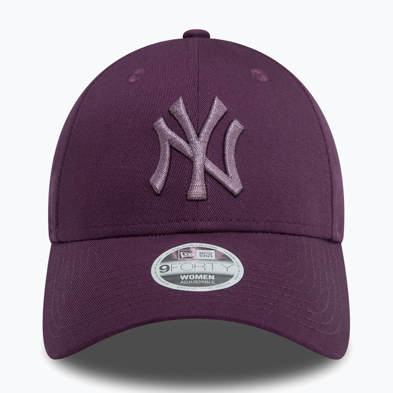 Moteriška kepuraitė su snapeliu New Era Metallic 9FORTY New York Yankees dark purple 3