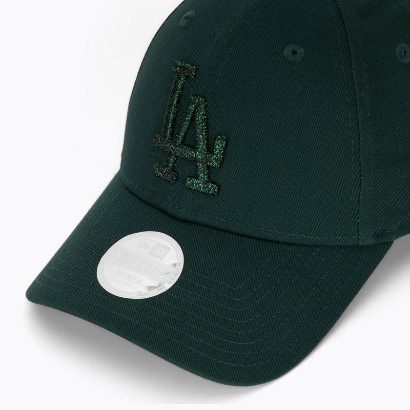Moteriška kepuraitė su snapeliu New Era Metallic 9FORTY Los Angeles Dodgers dark green 3