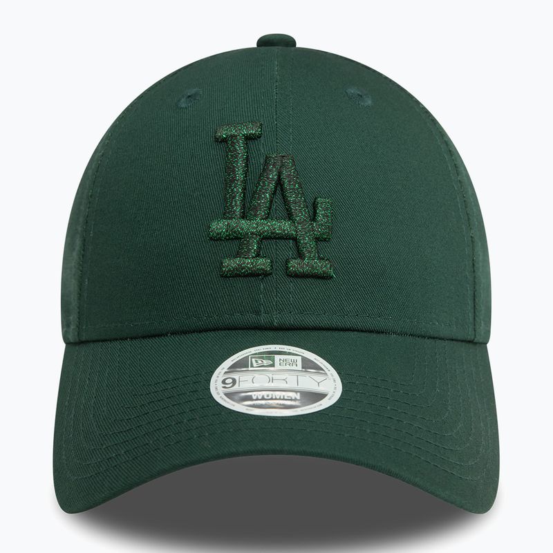 Moteriška kepuraitė su snapeliu New Era Metallic 9FORTY Los Angeles Dodgers dark green 3