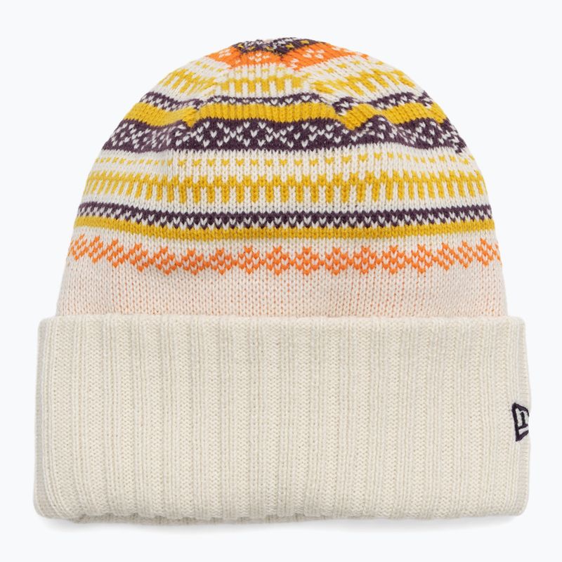 Moteriška žieminė kepurė New Era Rail Isle Cuff Knit Beanie light beige