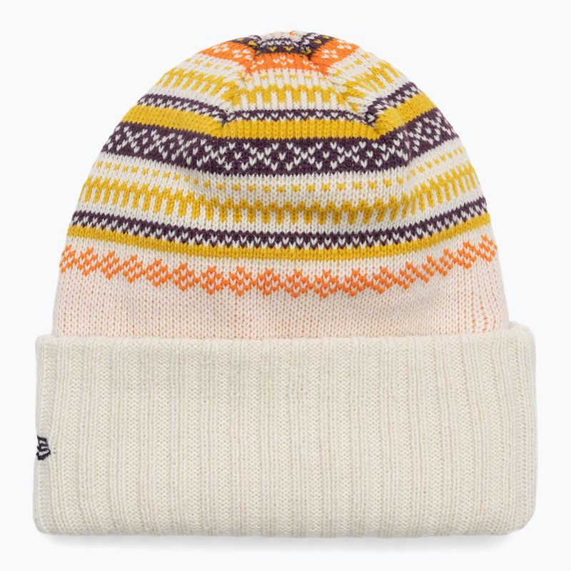 Moteriška žieminė kepurė New Era Rail Isle Cuff Knit Beanie light beige 2