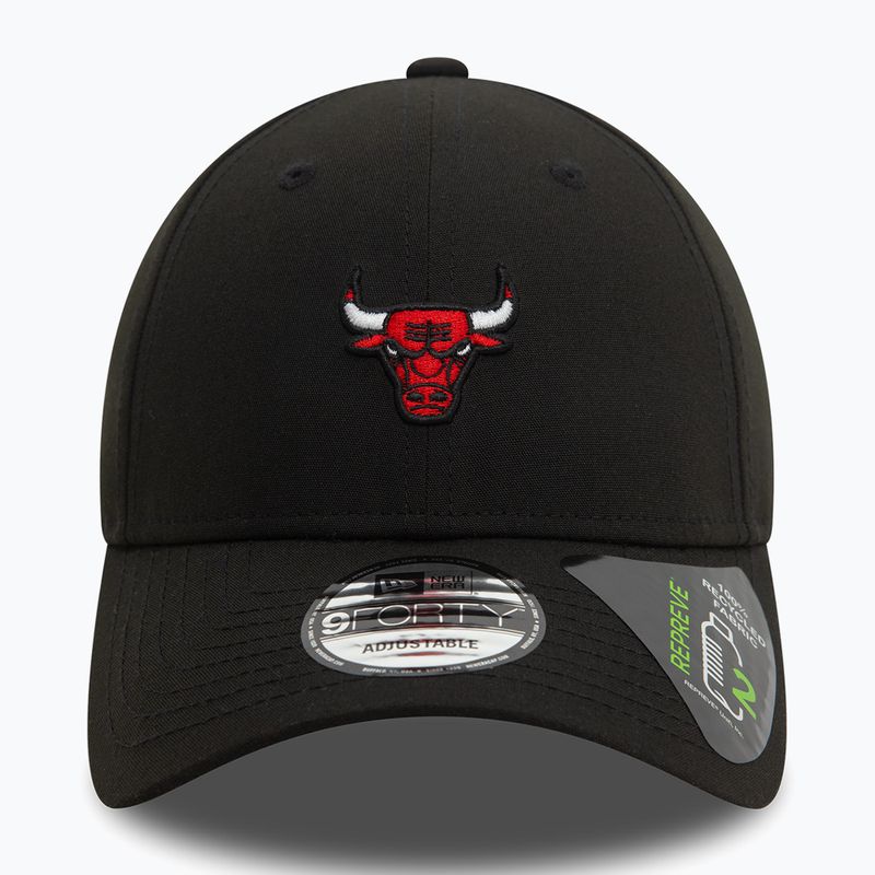 Kepuraitė su snapeliu New Era Repreve Mini Logo 9FORTY Chicago Bulls black 3