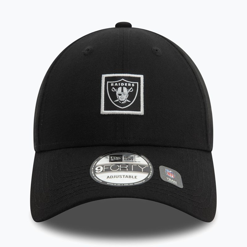 Kepuraitė su snapeliu New Era Metallic Patch 9FORTY Las Vegas Raiders black 3