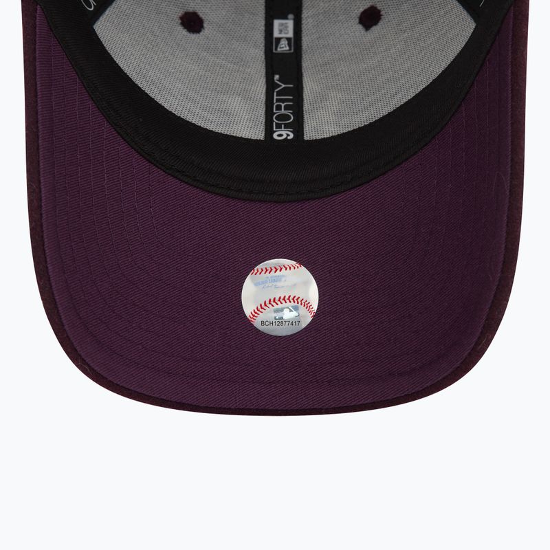 Kepuraitė su snapeliu New Era Melton Wool 9FORTY New York Yankees purple 5
