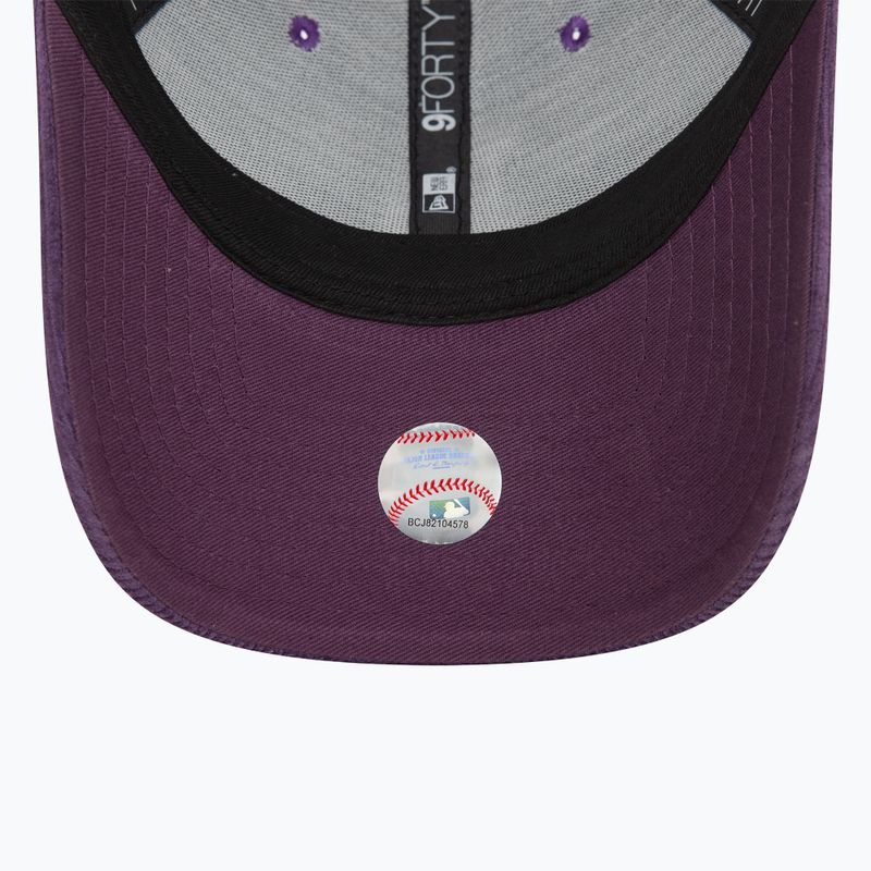 Kepuraitė su snapeliu New Era Cord 9FORTY Los Angeles Dodgers dark purple 5
