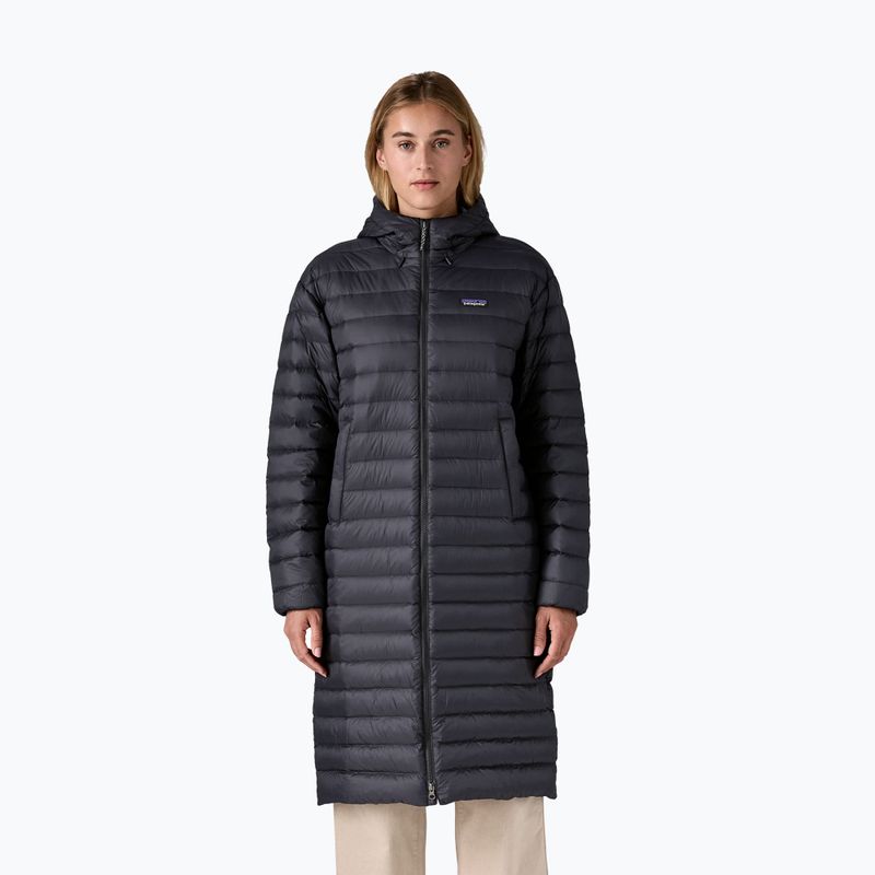 Moteriška pūkinė striukė Patagonia Recycled Down Sweater Parka juoda