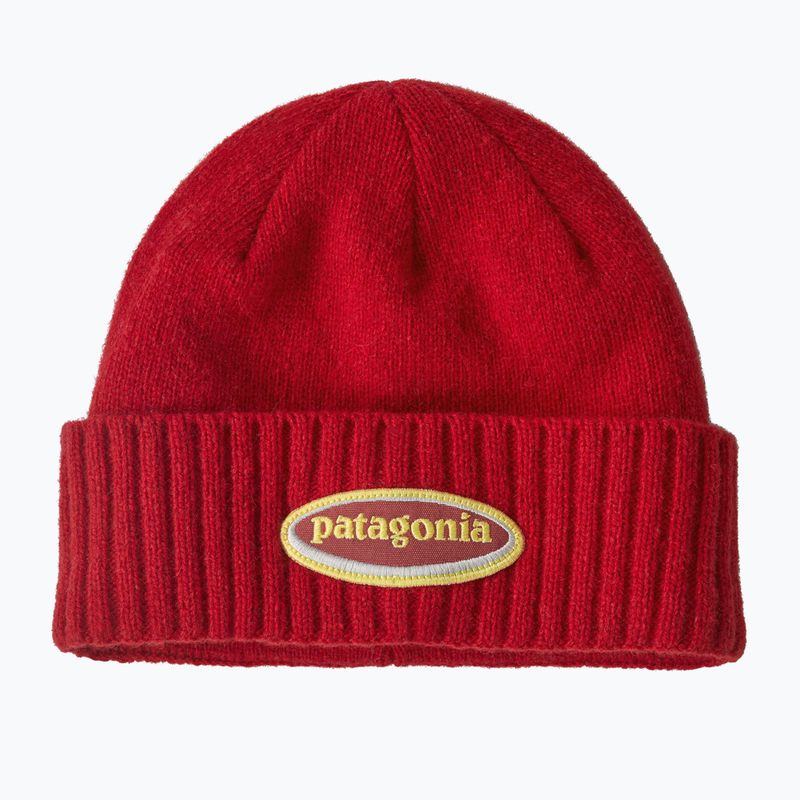 Žieminė kepurė Patagonia Brodeo Beanie oval logo: amanita red