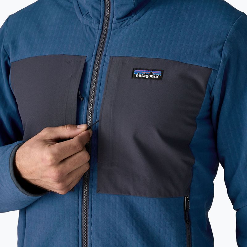 Vyriška softshell striukė Patagonia R2 TechFace Hoody clement blue 7