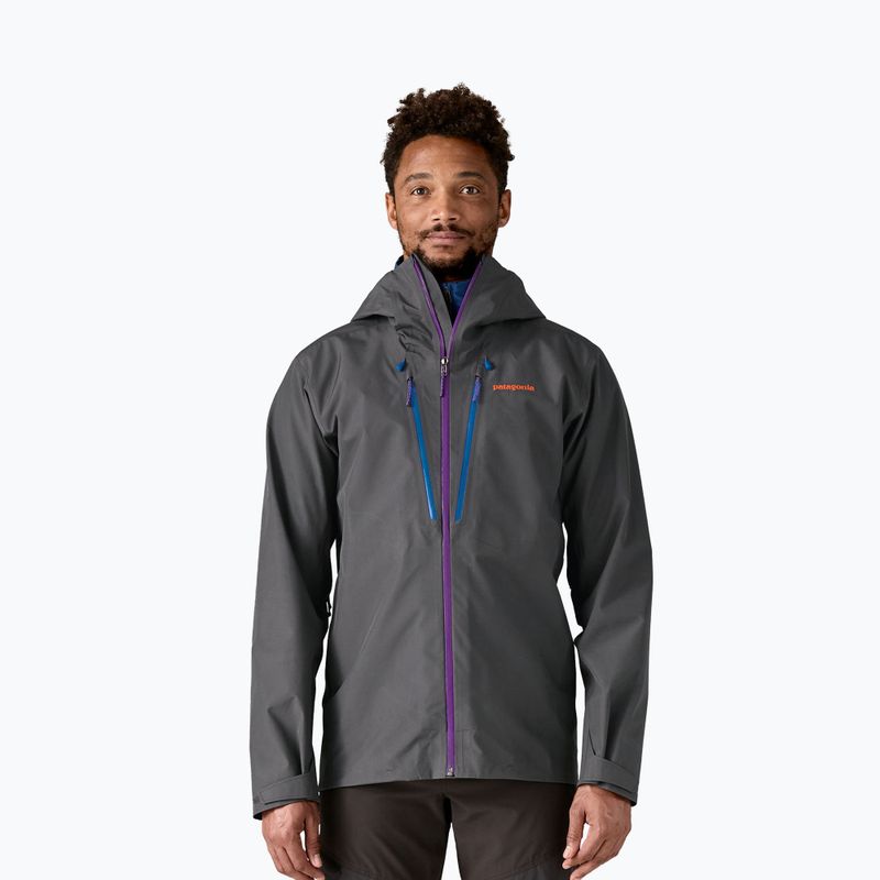 Vyriška lietaus striukė Patagonia Triolet forge grey w / p6 blue