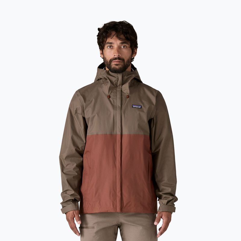 Vyriška lietaus striukė Patagonia Torrentshell 3L Rain marlow brown